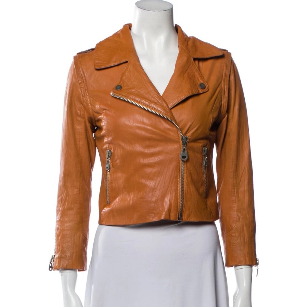 SOLD - DOMA Leather Biker Jacket | Camel | Size Small